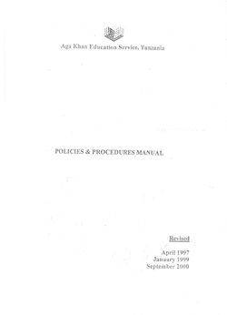 Cover of the AKES,T Policies and Procedures Manual