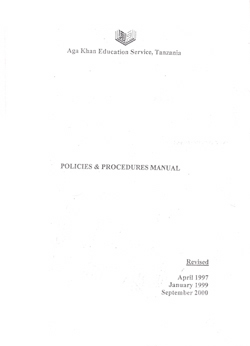 AKES,T Policies & Procedures Manual Cover Cover of the AKES,T Policies and Procedures Manual