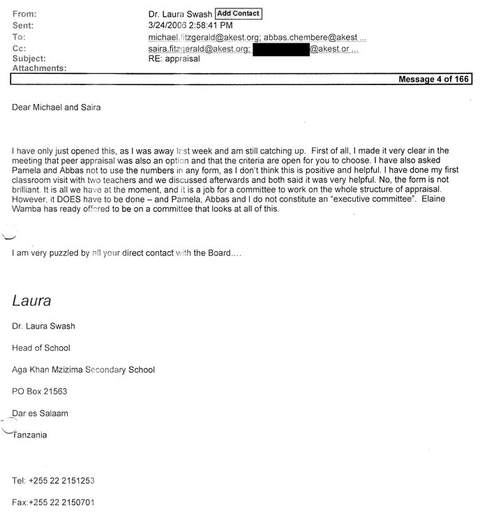 Second email about the AKMSS appraisal process AKMSS Head of School's second email about the appraisal process