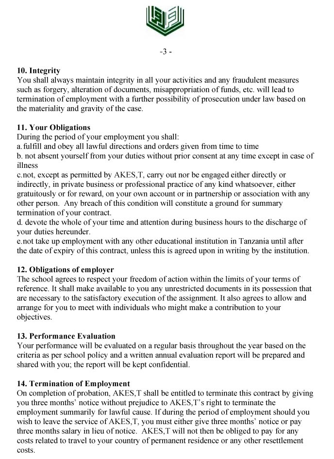 AKES,T Contract page 3 The third page of the contract with AKES,T